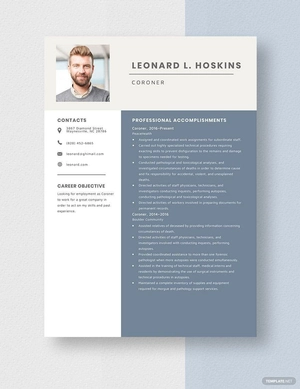 Coroner Resume