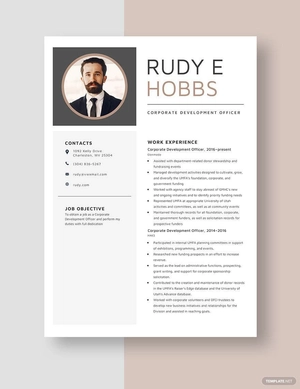 Corporate Development Officer Template