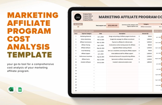 Marketing Affiliate Program Cost Analysis Template