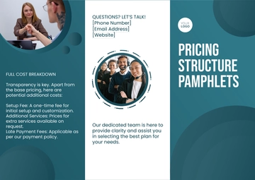 Free Pricing Structure Pamphlet Template to Edit Online