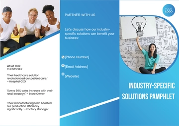 Free Industry-Specific Solutions Pamphlet Template to Edit Online