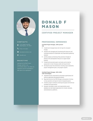 Certified Project Manager Resume