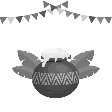 Free Pongal Clipart Black and White Template to Edit Online