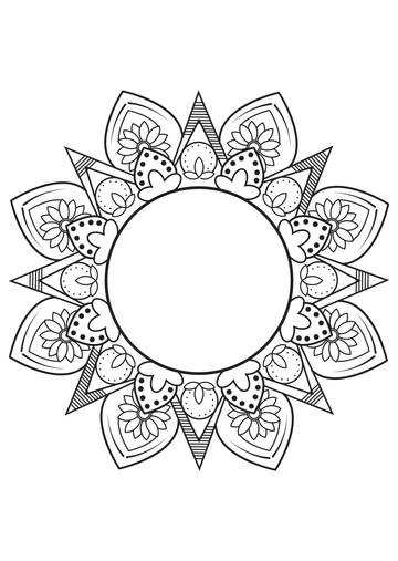 Free Pongal Kolam Pencil Drawing Template to Edit Online