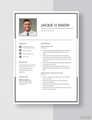 Change Analyst Resume