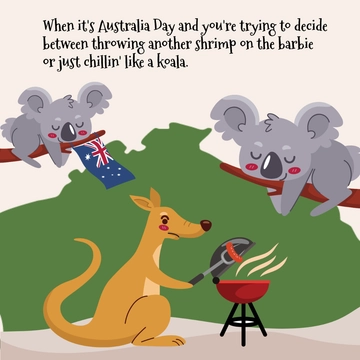 Free Australia Day Meme Template to Edit Online