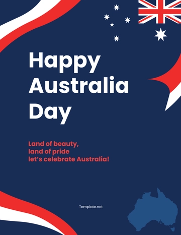 Free Simple Australia Day Template to Edit Online