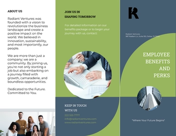 Free Employee Benefits and Perks Brochure HR Template to Edit Online