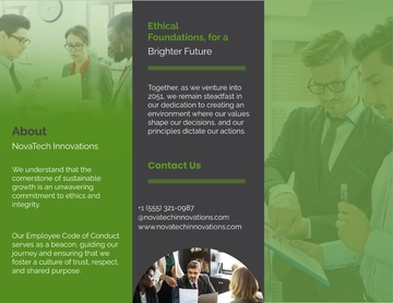 Free Employee Code Of Conduct Brochure HR Template to Edit Online