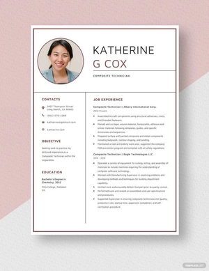 Composite Technician Resume