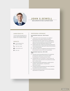 Documentation Supervisor Resume