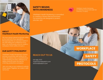 Free Workplace Safety Protocols Brochure HR Template to Edit Online