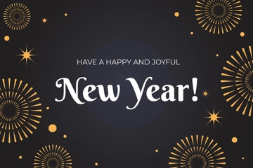 Free Happy New Year Postcard Template to Edit Online
