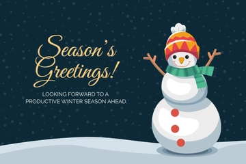 Free Winter Postcard Template to Edit Online
