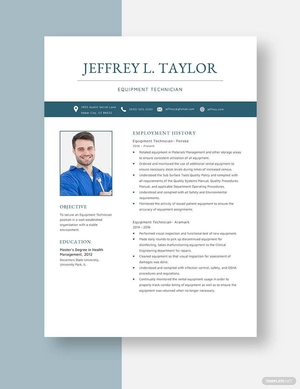 Equipment Technician Resume
