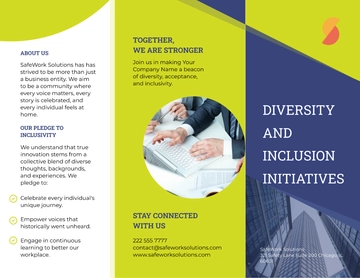 Free Diversity and Inclusion Initiatives Brochure HR Template to Edit Online
