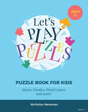 Kid's Puzzle Book Cover Template