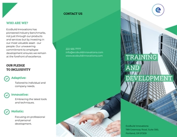 Free Training and Development Brochure HR Template to Edit Online