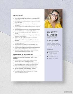 Computer Software Program Manager Resume