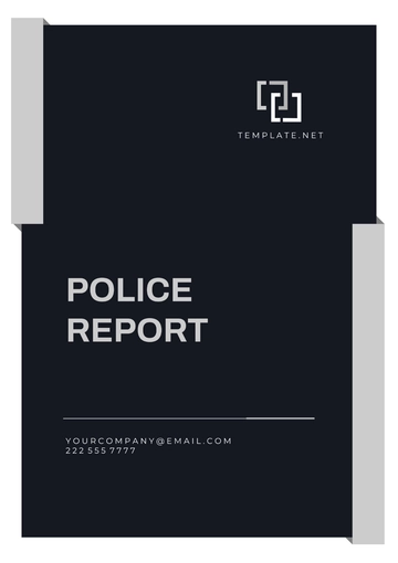 Free Blank Police Report Template to Edit Online