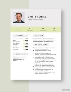 Control Systems Engineer Resume