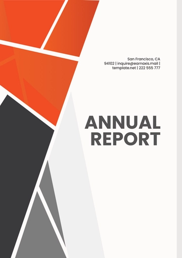 Free Annual Report Template to Edit Online