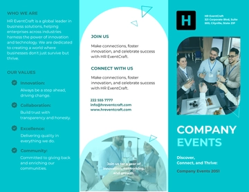 Free Company Events Brochure HR Template to Edit Online