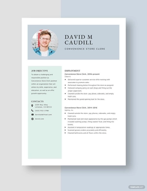 Convenience Store Clerk Resume