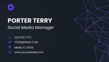 Free Social Media Manager Business Card Template to Edit Online