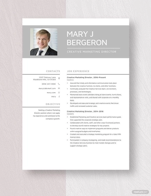 Creative Marketing Director Resume
