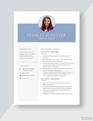 Creative Writer Resume