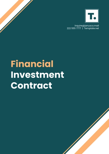 Free Financial Investment Contract Template to Edit Online
