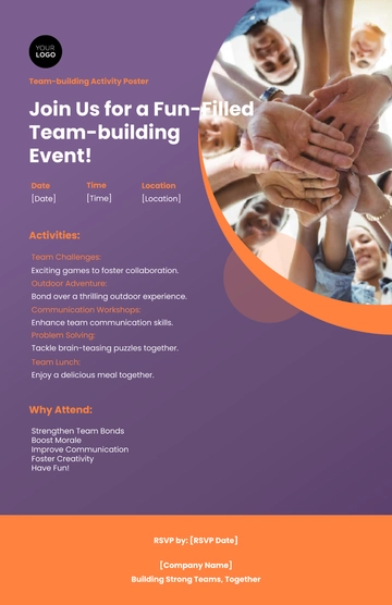 Free Team-building Activity Poster HR Template to Edit Online