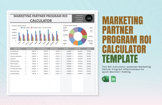 Marketing Partner Program ROI Calculator Template