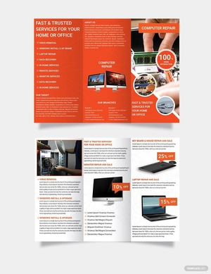 Computer Repair A3 Brochure Template