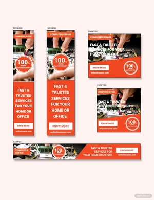 Computer Repair Banner Ads Template