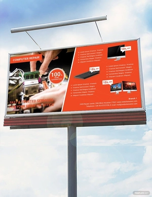 Computer Repair Billboard Template