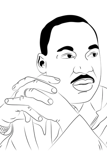 Free Martin Luther King Portrait Drawing Template to Edit Online
