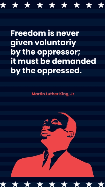 Free Martin Luther King Freedom Quotes Template to Edit Online