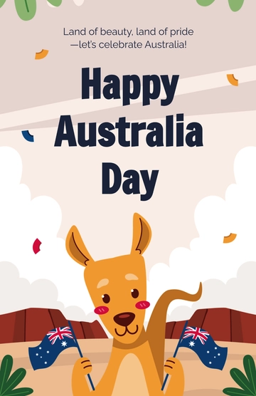 Free Australia Day Poster Template to Edit Online