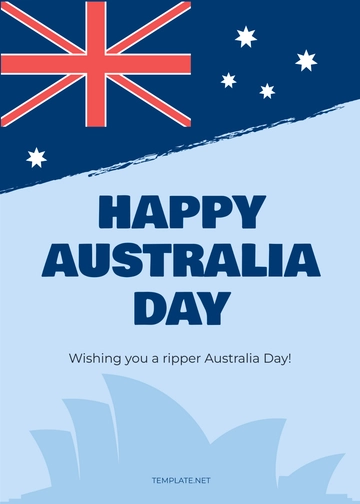 Free Happy Australia Day Wishes Template to Edit Online