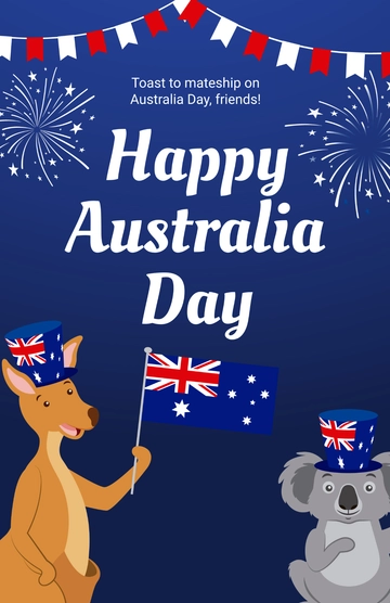 Free Australia Day Celebration Poster Template to Edit Online