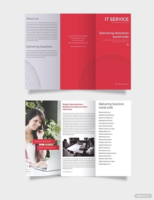 IT Service Tri-Fold Brochure Template