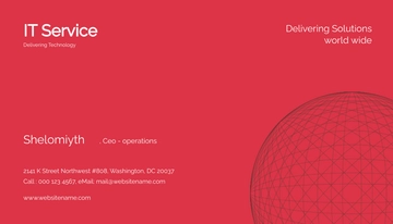 Free IT Service Business Card Template to Edit Online