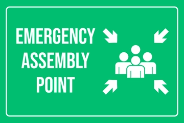 Free Emergency Assembly Point Signage Template to Edit Online