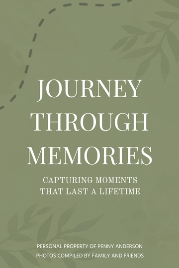 Free Memory Book Cover Template to Edit Online