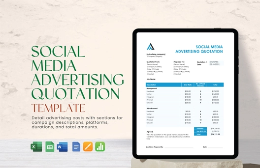 Social Media Advertising Quotation Template