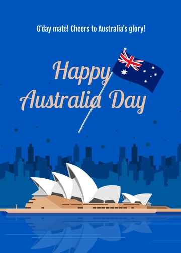 Free Australia Day Greeting Card Template to Edit Online