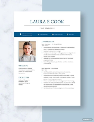 Fund Developer Resume