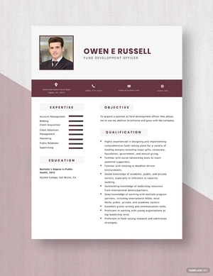Fund Development Officer Resume